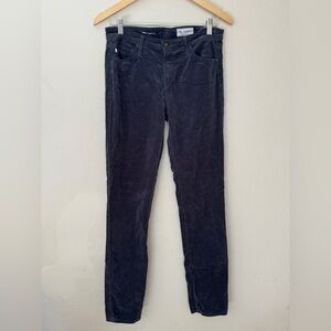 AG Adriano Goldschmied Prima Gray Corduroy Pants Cigarette Slim Workwear